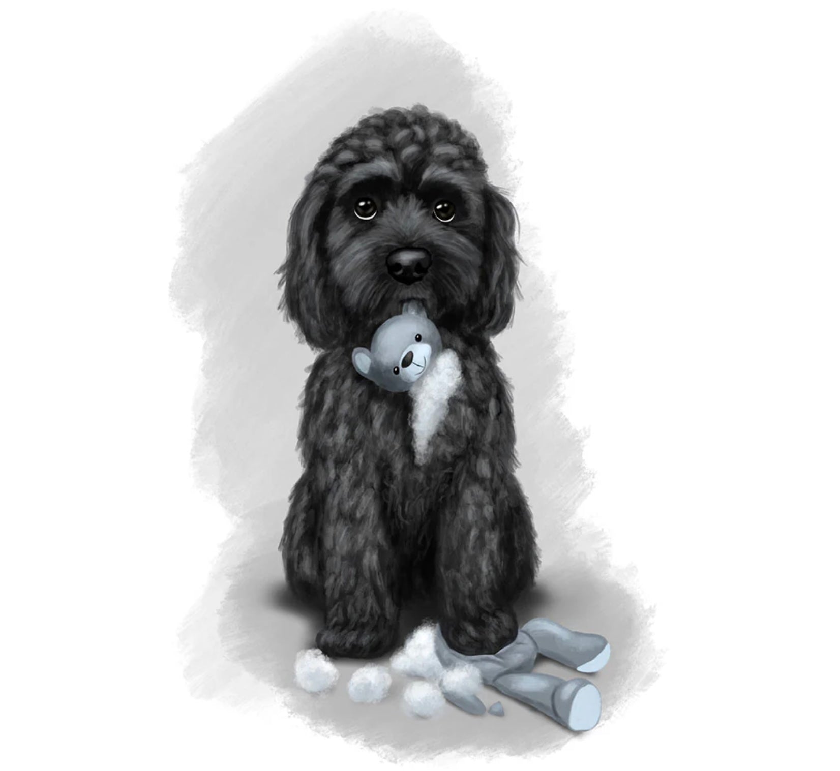 Black Cockapoo - The Teddy is Defeated A4 – Finley & Fox