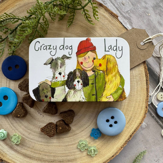 Crazy Dog Lady Small Rectangle Tin