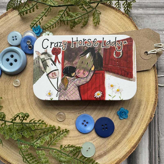 Crazy Horse Lady Small Rectangle Tin