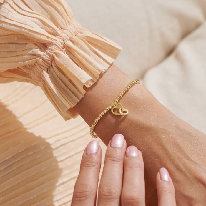 A Little 'Mother And Daughter' Bracelet In Gold Plating