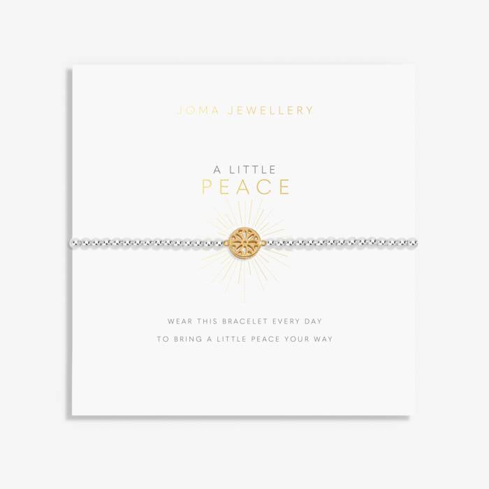A Little 'Peace' Bracelet In Silver And Gold Plating