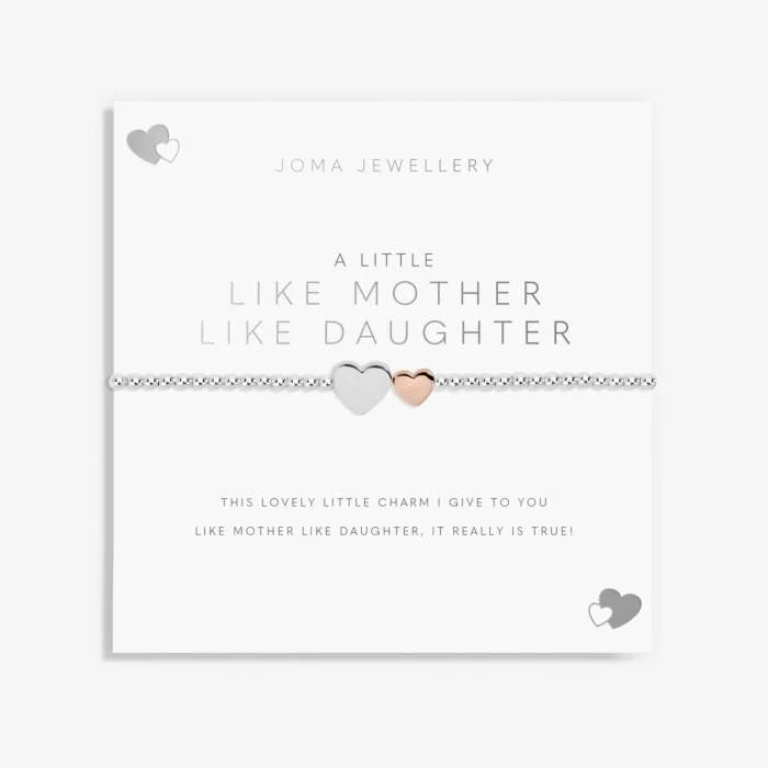 A Little 'Like Mother Like Daughter' Bracelet in Silver Plating