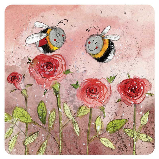 Bees & Roses Coaster