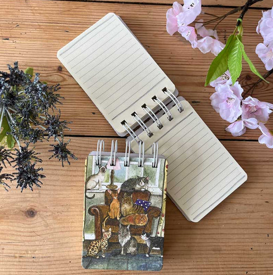 Cat House Small Spiral Bound Notepad