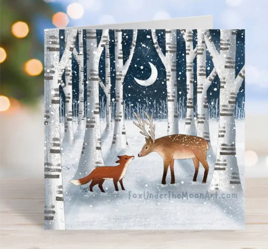 'Meet Me at Midnight' Greeting Card By Fox Under The Moon