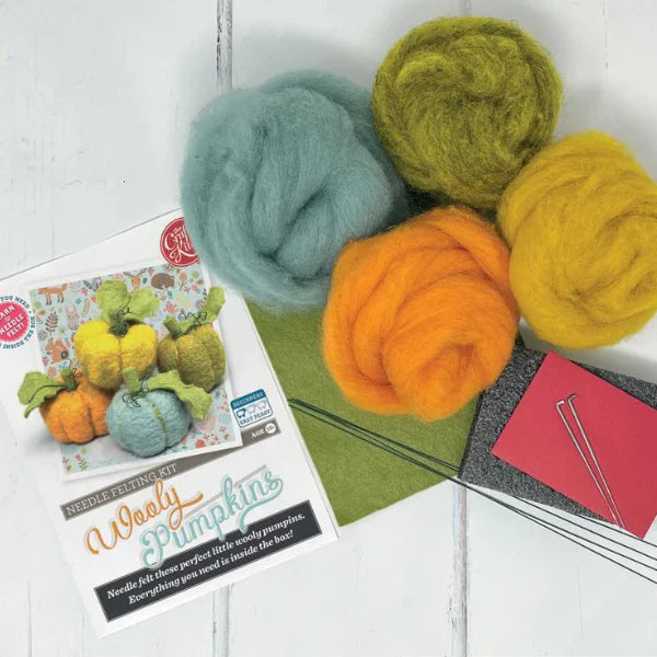 Wooly Pumpkins Needle Felting Kit