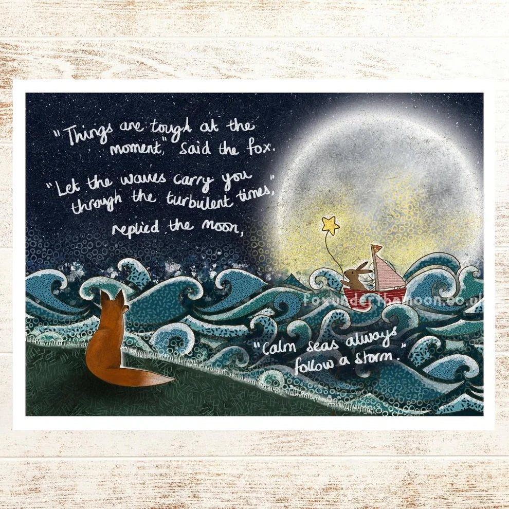'Waves' Art Print By Fox Under The Moon