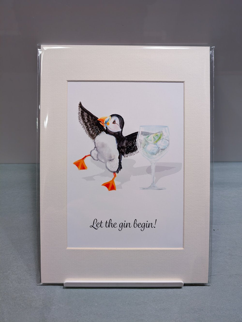 Mounted Let the Gin Begin Print