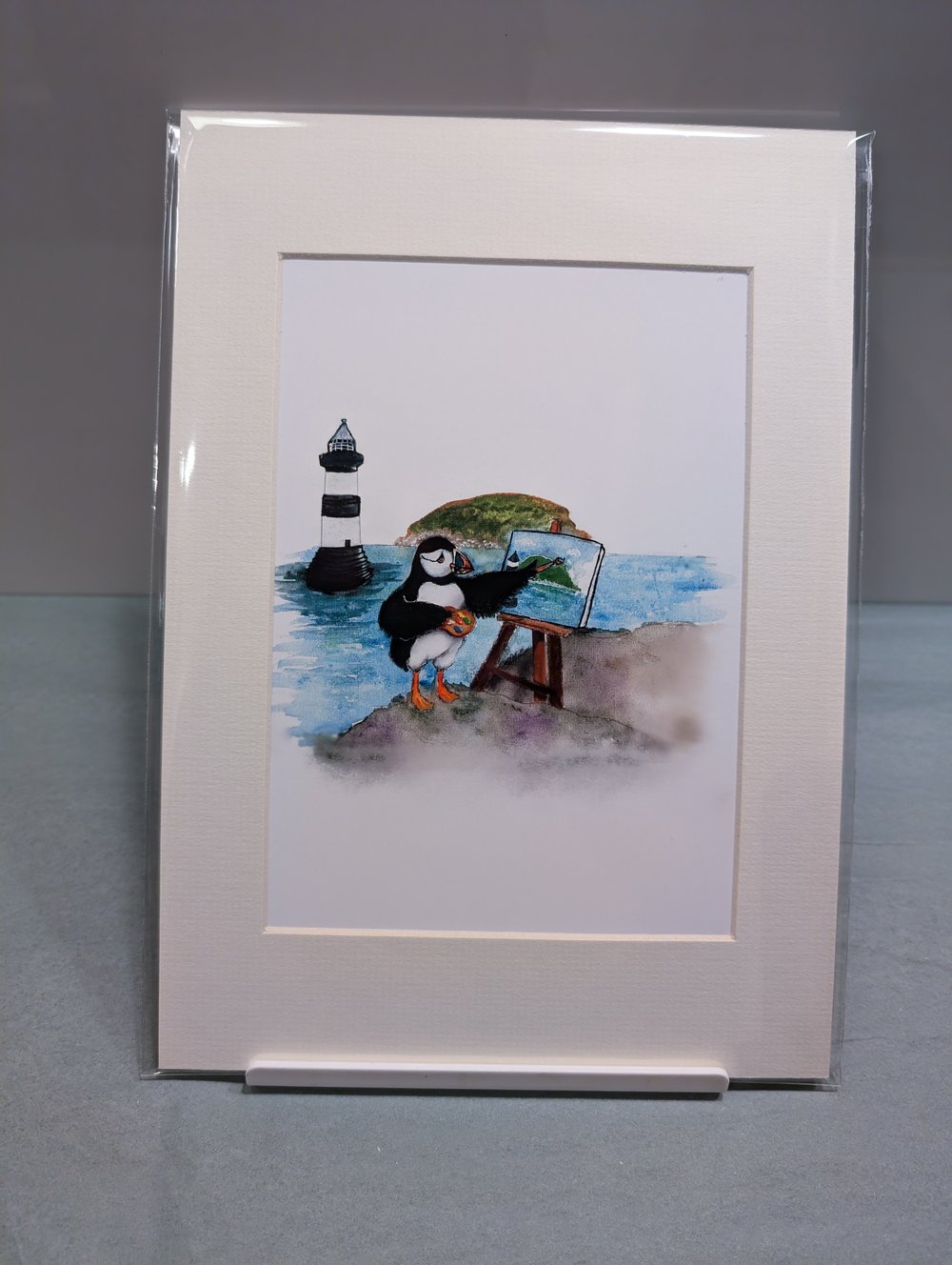 Mounted ‘Paintin Puffin’ Print