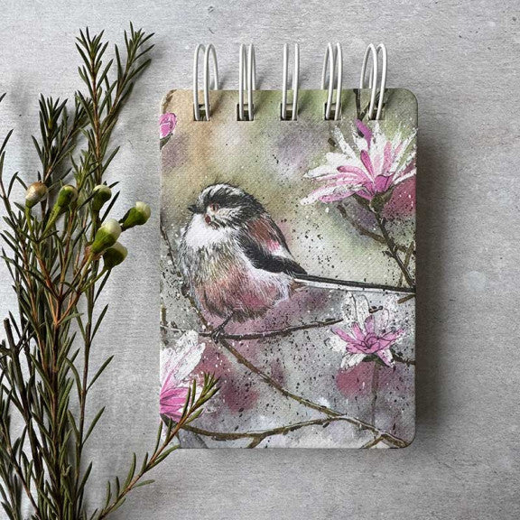 Long Tailed Tit Small Spiral Notepad