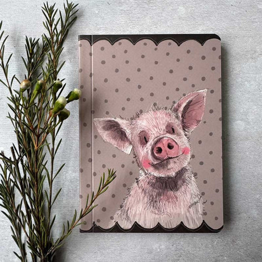 Penelope Pig Soft Backed Blank Notebook