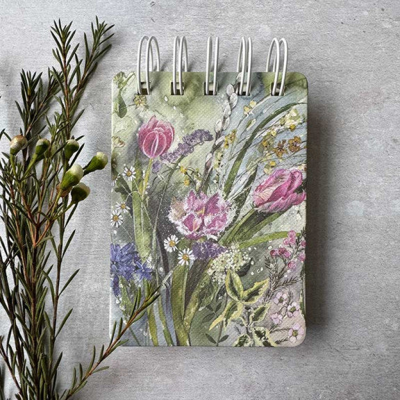 Spring Flowers Small Spiral Notepad