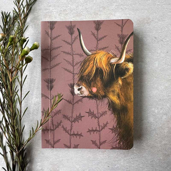 Highland Cow Soft Backed Blank Notebook