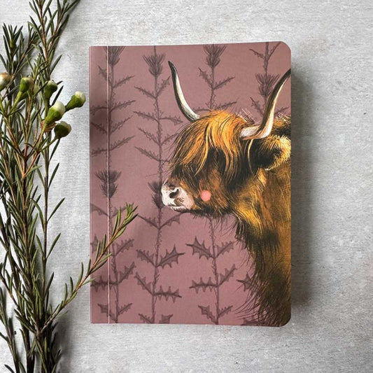 Highland Cow Soft Backed Blank Notebook