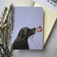 Labrador & Flowers Soft Backed Blank Notebook